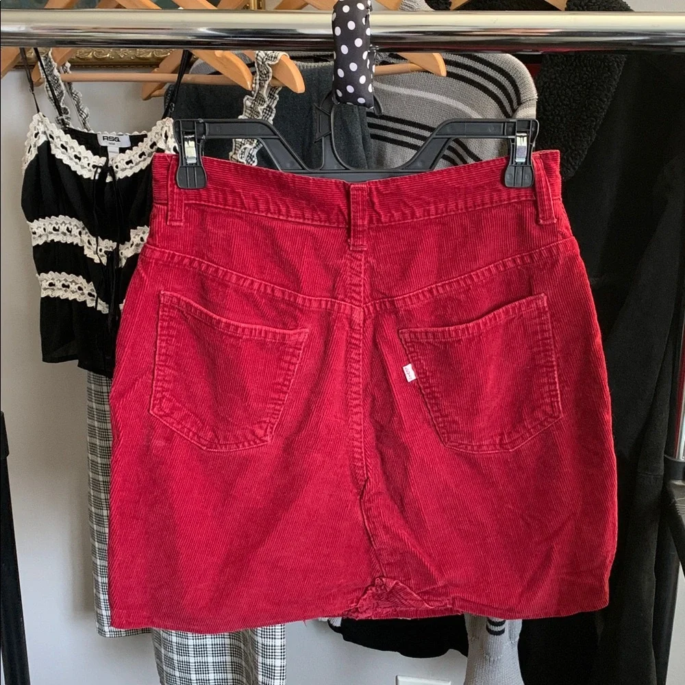 Levi’s Red Corduroy Skirt - Picture 2 of 4